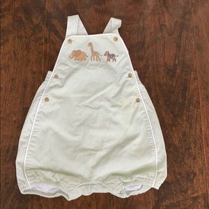 Janie and Jack green seersucker outfit